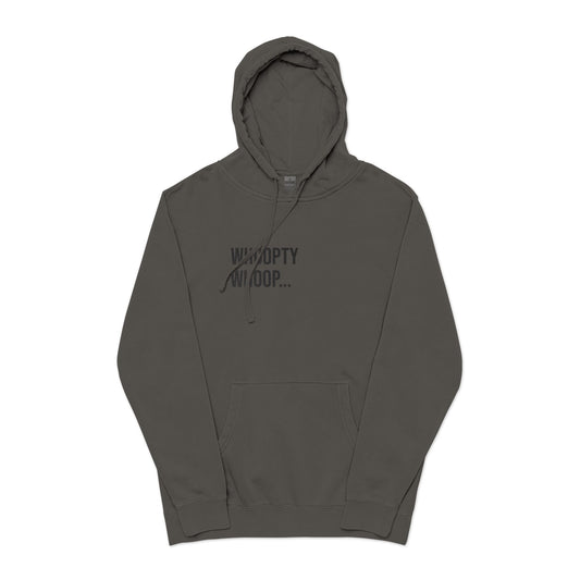 Whoopty Whoop Embroidered Sweatshirt | Unisex Pigment-Dyed Crewneck | Minimal Streetwear Pullover