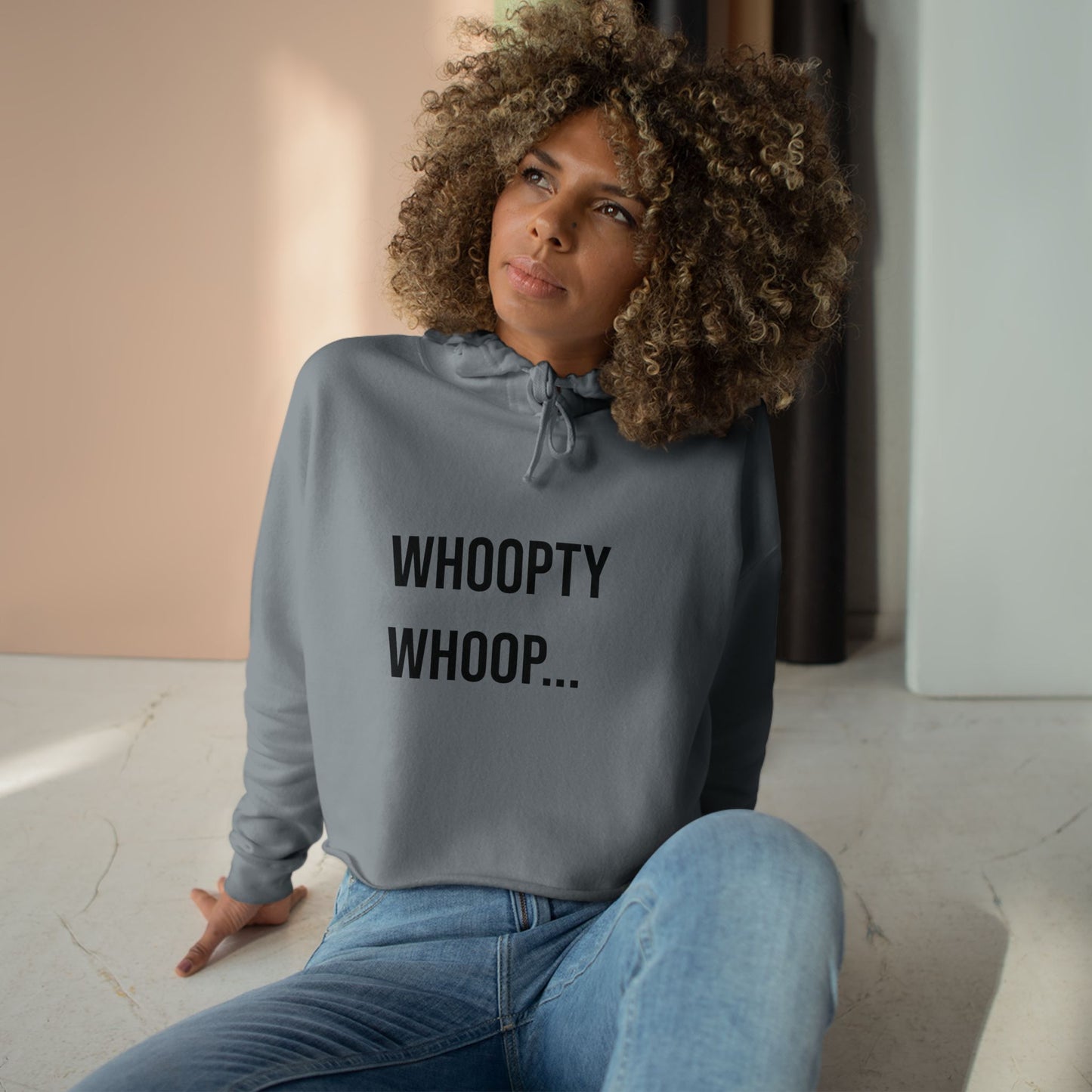 Whoopty Whoop Cropped Hoodie | Funny Graphic Sweatshirt | Trendy Women’s Streetwear Pullover
