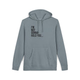 I'm Not Gonna Hold You Embroidered Hoodie - Unisex