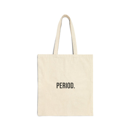 Period Cotton Canvas Tote | Funny Reusable Bag | Minimal Streetwear Carryall