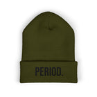 Period Embroidered Beanie - Cuffed Knit Hat