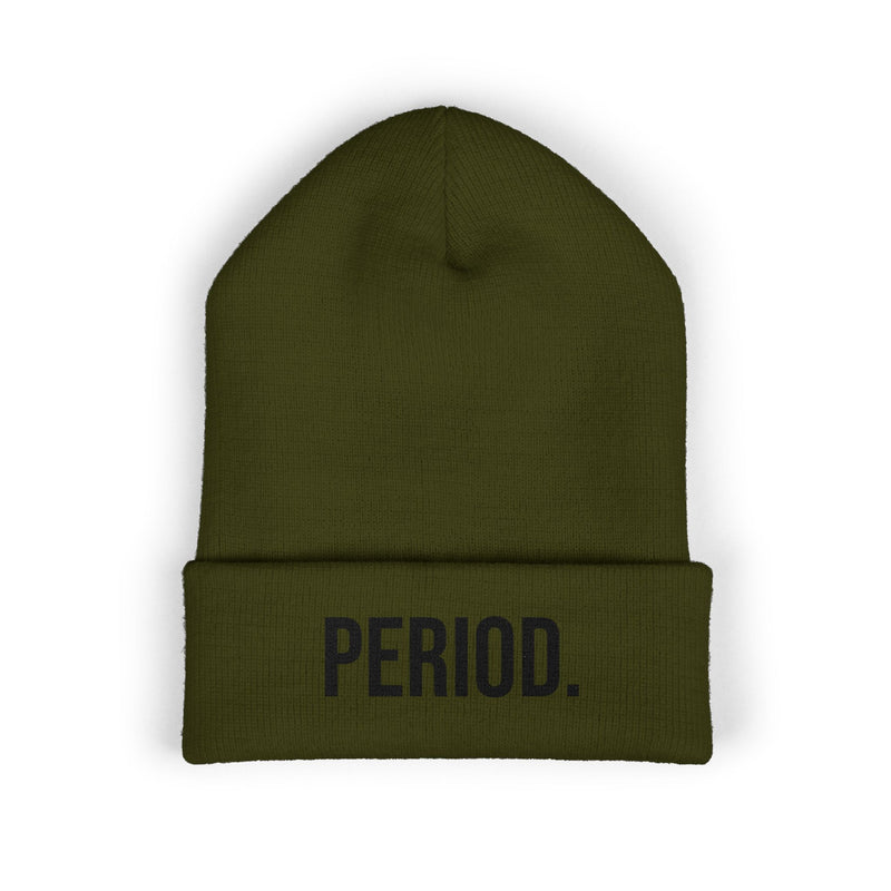 Period Embroidered Beanie Funny Knit Hat