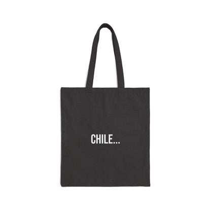 Chile Cotton Canvas Tote | Funny Reusable Bag | Minimal Streetwear Carryall