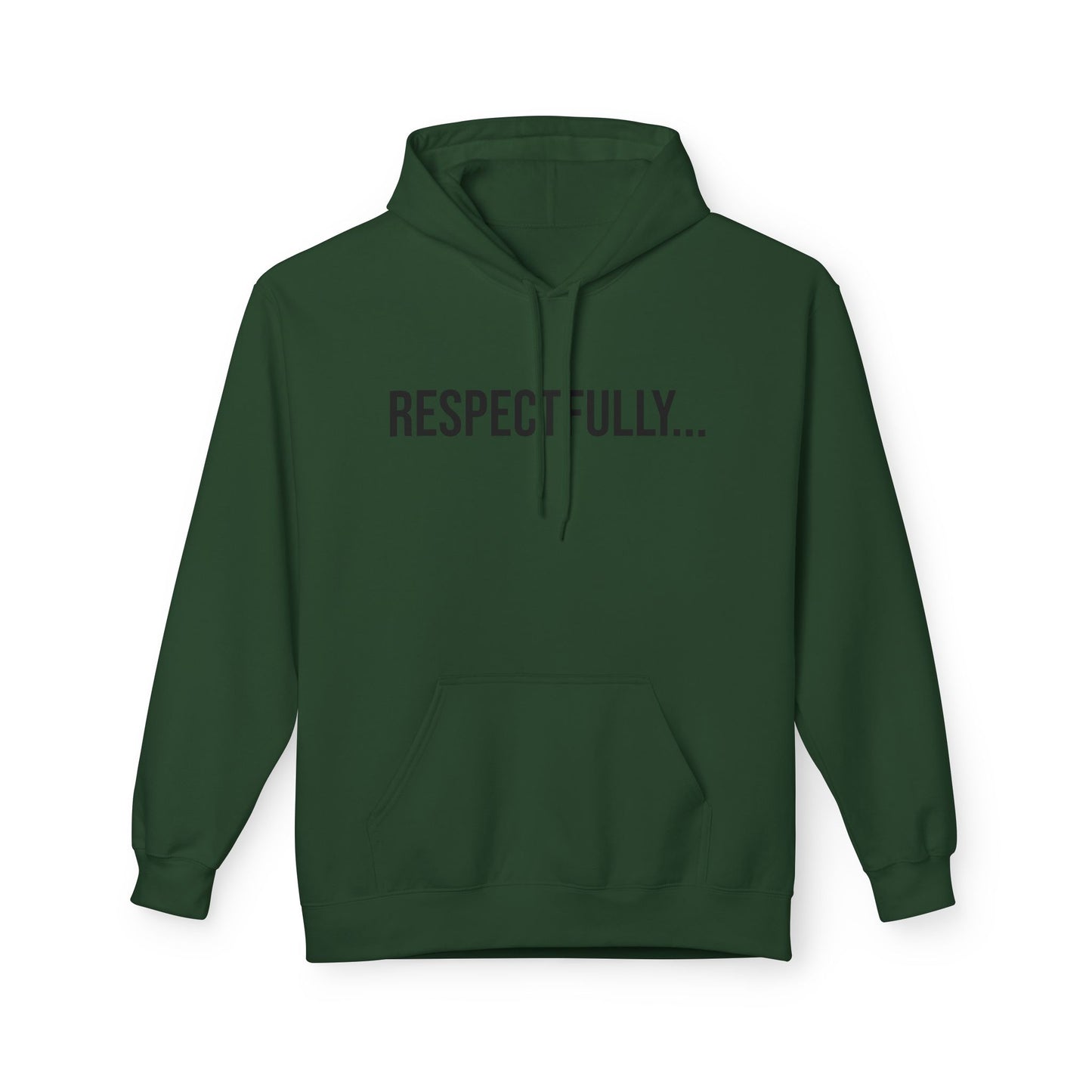 Respectfully Unisex Hoodie | Funny Graphic Sweatshirt | Minimal Streetwear Pullover