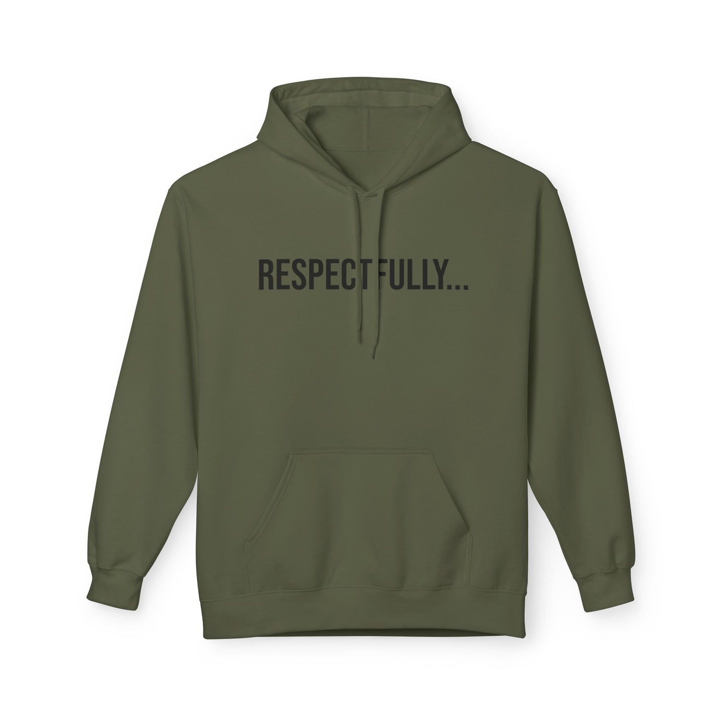 Respectfully Unisex Hoodie | Funny Graphic Sweatshirt | Minimal Streetwear Pullover