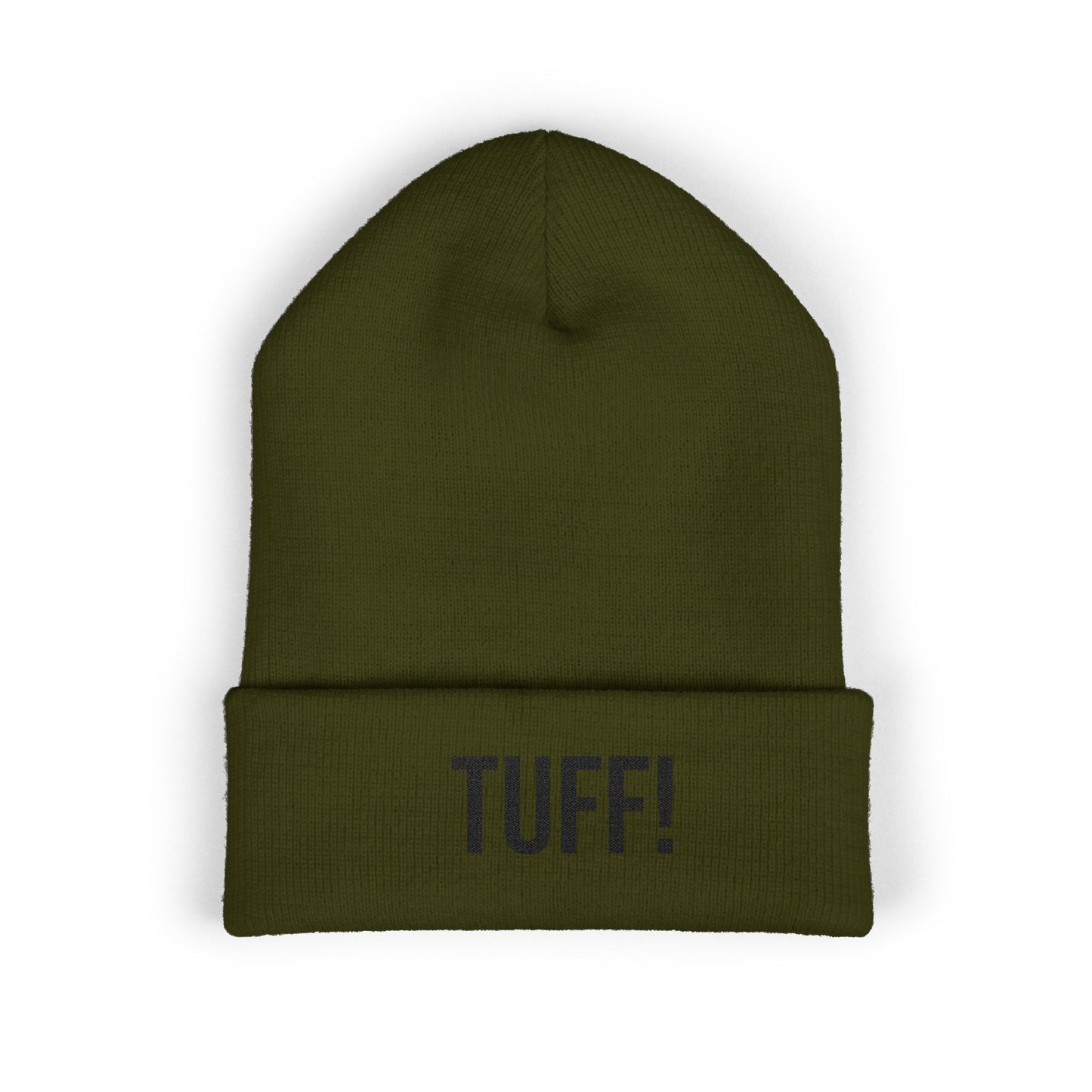 Tuff Embroidered Beanie | Funny Knit Hat | Minimal Streetwear Winter Accessory