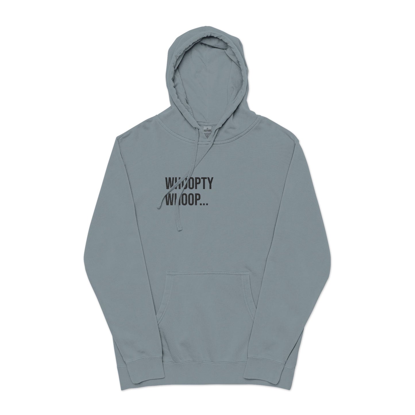 Whoopty Whoop Embroidered Sweatshirt | Unisex Pigment-Dyed Crewneck | Minimal Streetwear Pullover