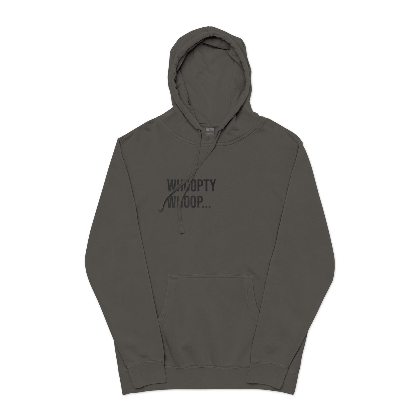 Whoopty Whoop Embroidered Sweatshirt | Unisex Pigment-Dyed Crewneck | Minimal Streetwear Pullover