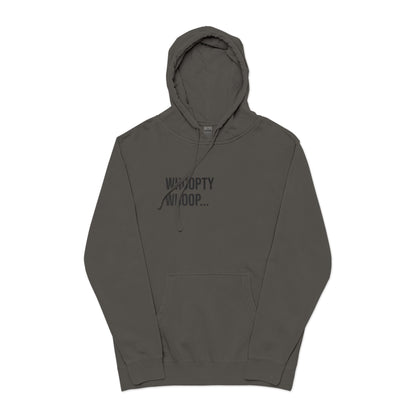 Whoopty Whoop Embroidered Sweatshirt | Unisex Pigment-Dyed Crewneck | Minimal Streetwear Pullover