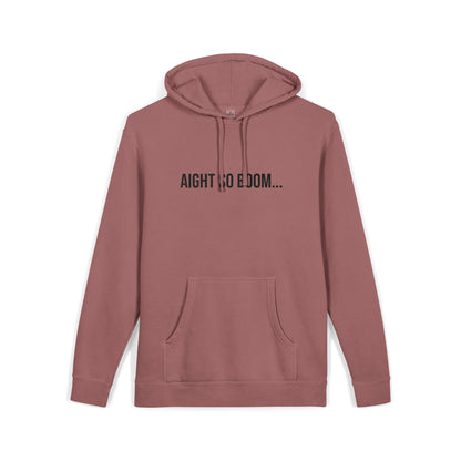 Aight So Boom Embroidered Sweatshirt | Unisex Pigment-Dyed Crewneck | Minimal Streetwear Pullover