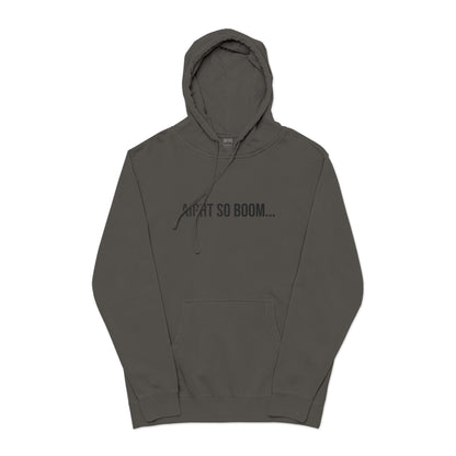 Aight So Boom Embroidered Sweatshirt | Unisex Pigment-Dyed Crewneck | Minimal Streetwear Pullover