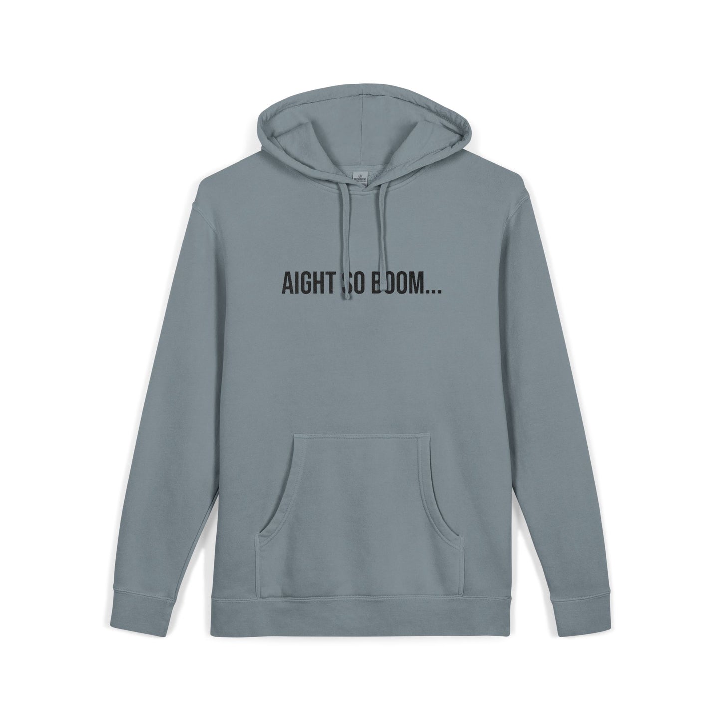 Aight So Boom Embroidered Sweatshirt | Unisex Pigment-Dyed Crewneck | Minimal Streetwear Pullover