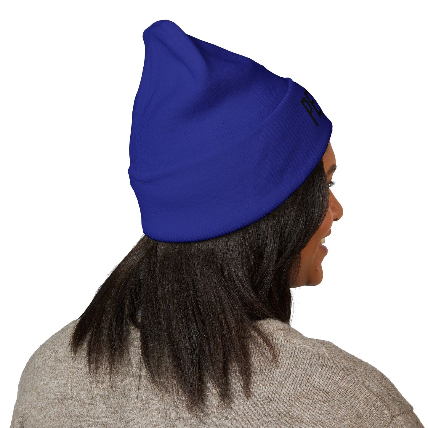 Period Embroidered Beanie | Funny Knit Hat | Minimal Streetwear Winter Accessory