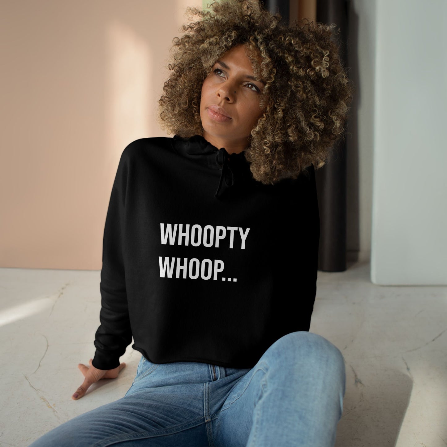 Whoopty Whoop Cropped Hoodie | Funny Graphic Sweatshirt | Trendy Women’s Streetwear Pullover