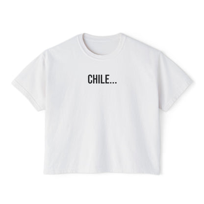 Chile Women’s Boxy Tee | Funny Graphic T-Shirt | Trendy Streetwear Top