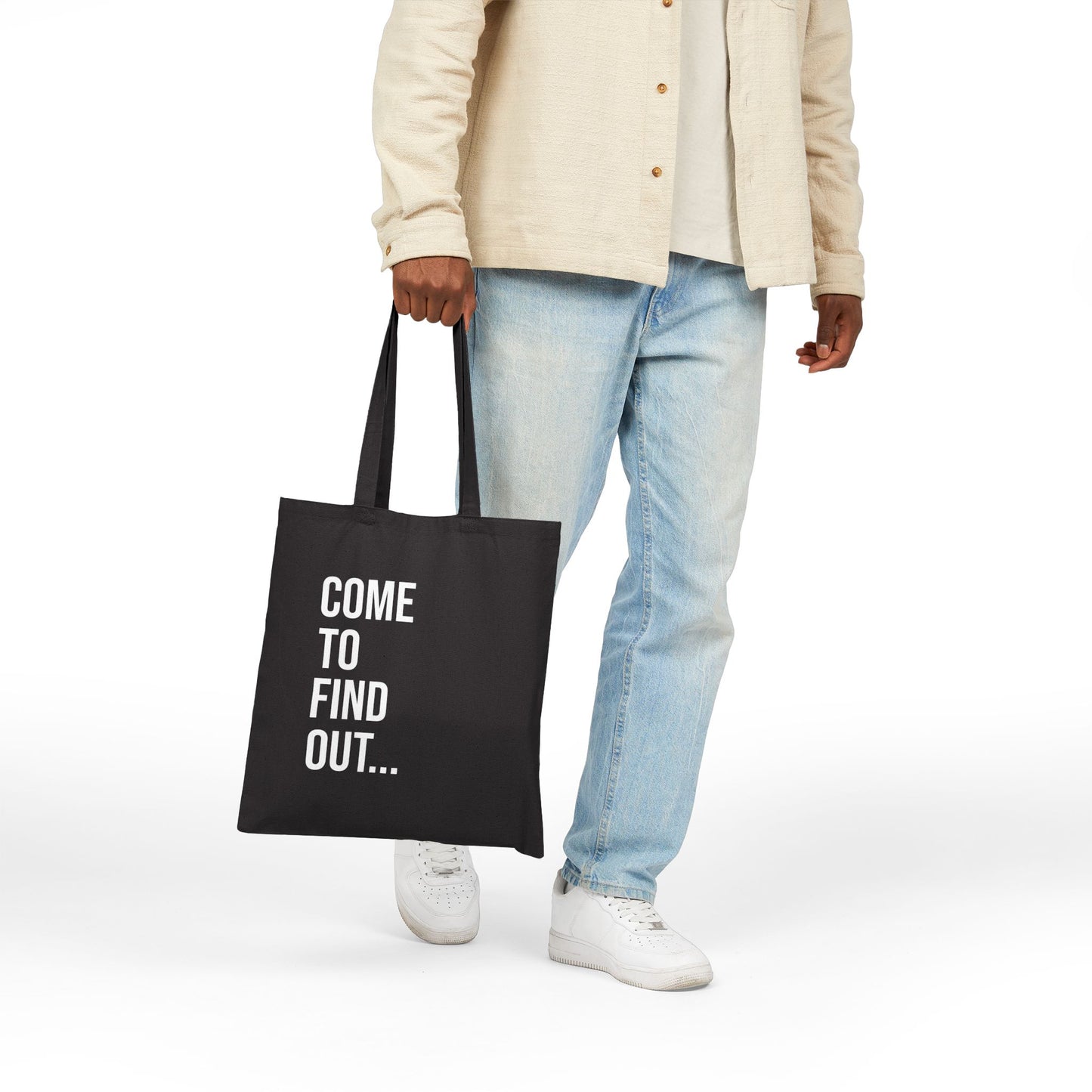 Come To Find Out Cotton Canvas Tote | Funny Reusable Bag | Minimal Streetwear Carryall