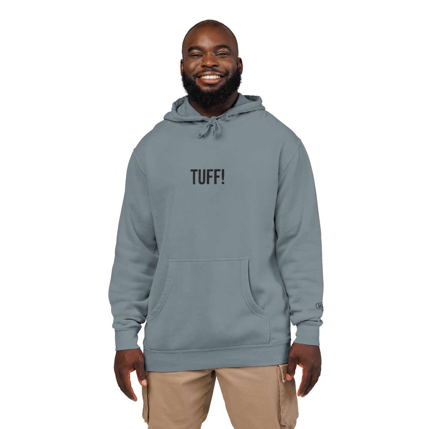 Tuff Embroidered Hoodie | Unisex Streetwear Sweatshirt | Minimalist Funny Pullover