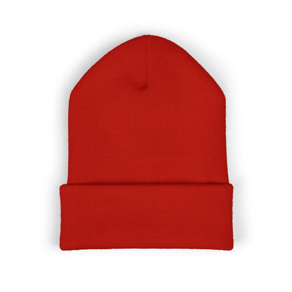 Period Embroidered Beanie | Funny Knit Hat | Minimal Streetwear Winter Accessory