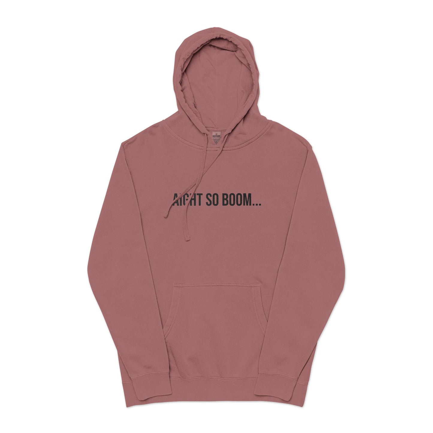 Aight So Boom Embroidered Sweatshirt | Unisex Pigment-Dyed Crewneck | Minimal Streetwear Pullover