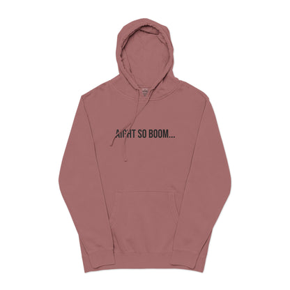Aight So Boom Embroidered Sweatshirt | Unisex Pigment-Dyed Crewneck | Minimal Streetwear Pullover