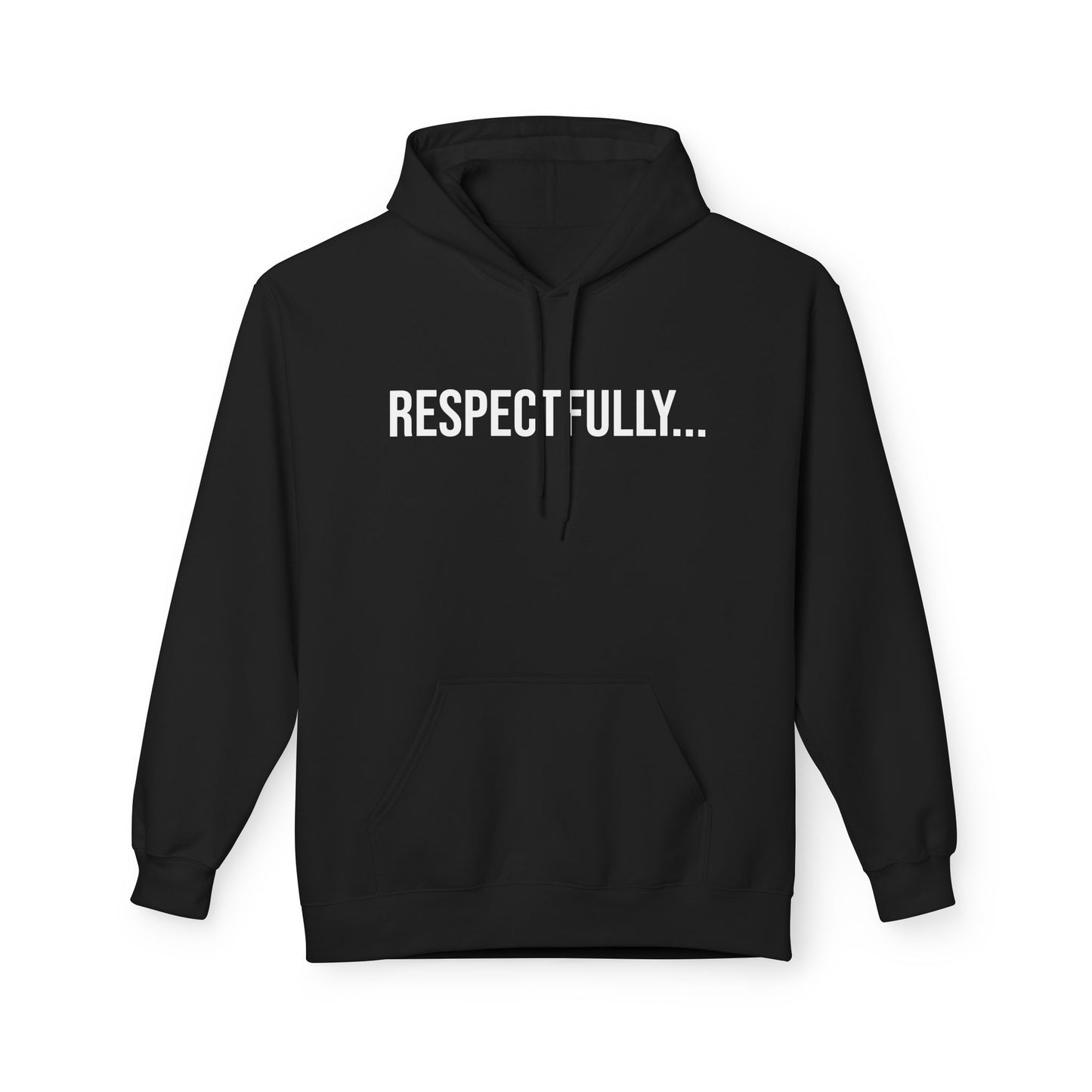 Respectfully Unisex Hoodie | Funny Graphic Sweatshirt | Minimal Streetwear Pullover