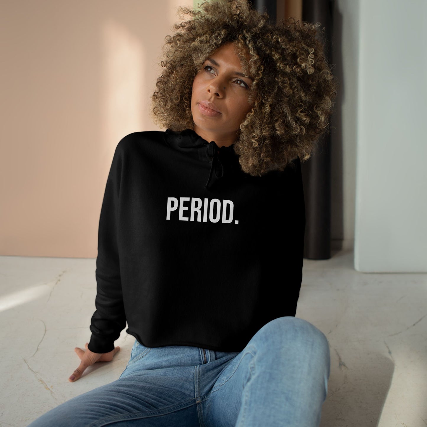 Period Cropped Hoodie | Funny Graphic Sweatshirt | Trendy Women’s Streetwear Pullover