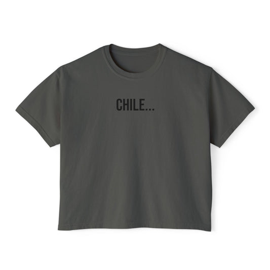 Chile Women’s Boxy Tee | Funny Graphic T-Shirt | Trendy Streetwear Top