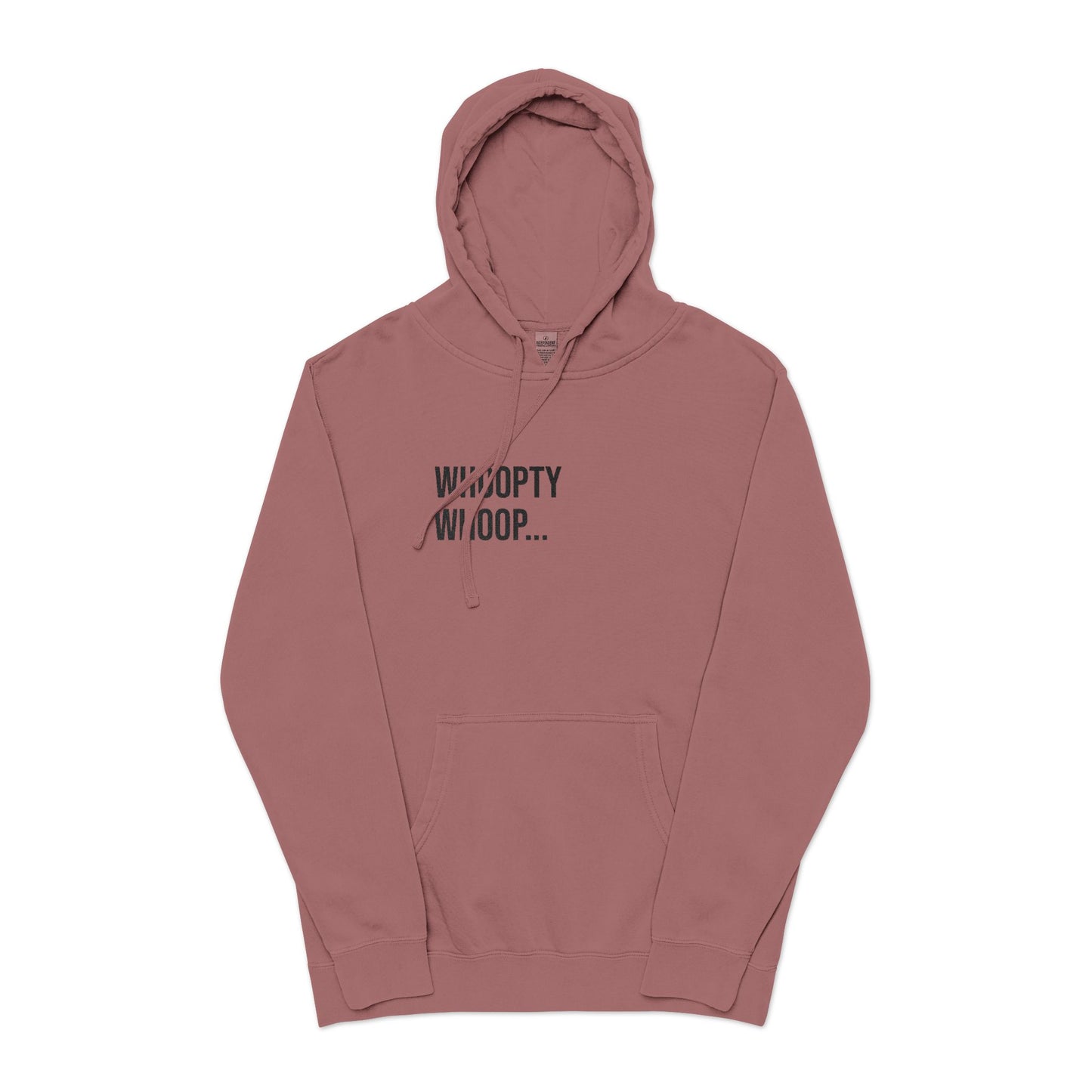 Whoopty Whoop Embroidered Sweatshirt | Unisex Pigment-Dyed Crewneck | Minimal Streetwear Pullover