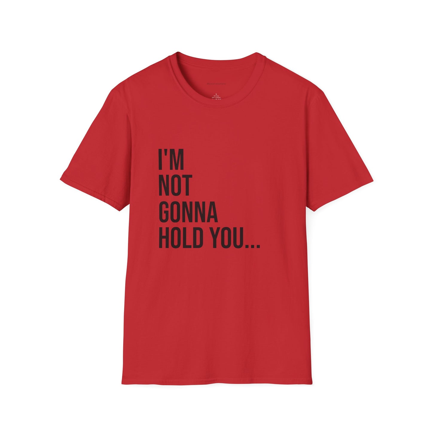 I’m Not Gonna Hold You Unisex T-Shirt | Funny Graphic Tee | Minimal Streetwear Cotton Shirt