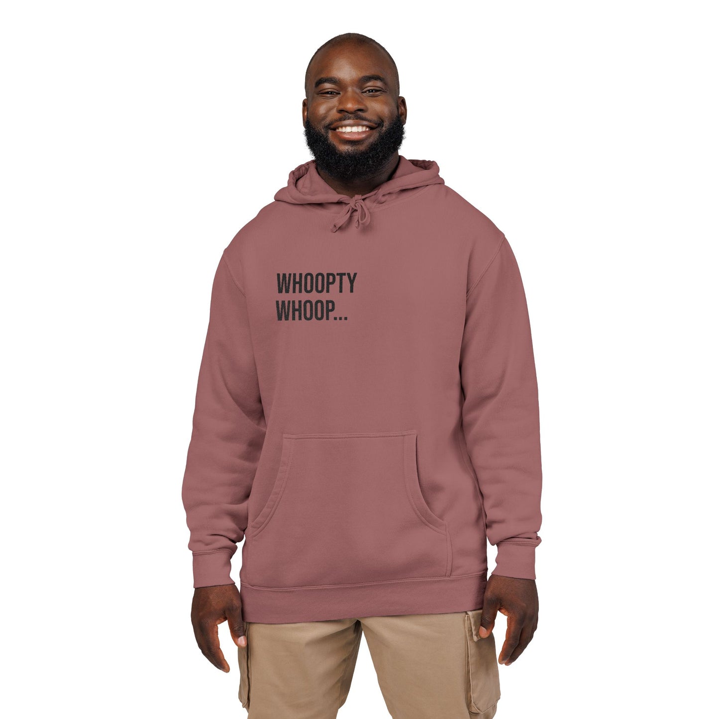 Whoopty Whoop Embroidered Sweatshirt | Unisex Pigment-Dyed Crewneck | Minimal Streetwear Pullover