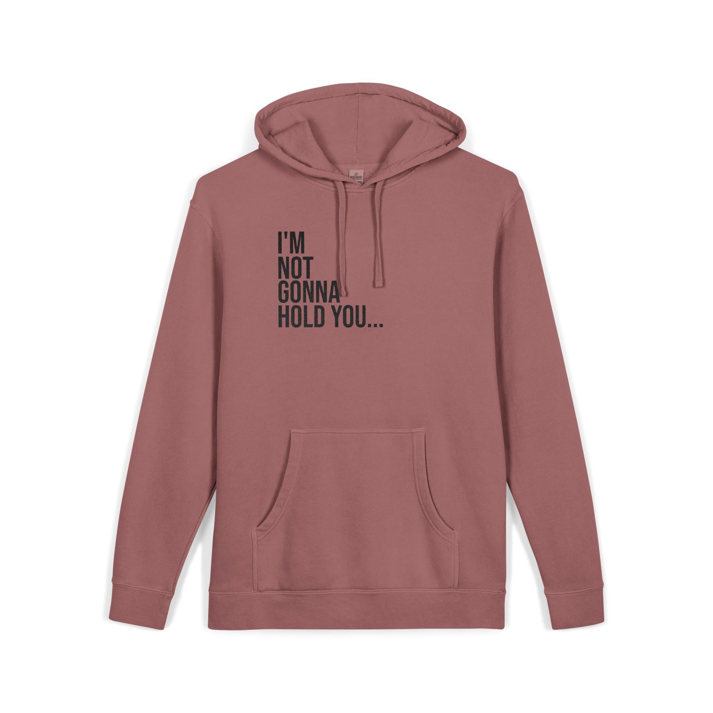 I’m Not Gonna Hold You Embroidered Hoodie | Unisex Streetwear Sweatshirt | Minimalist Funny Pullover